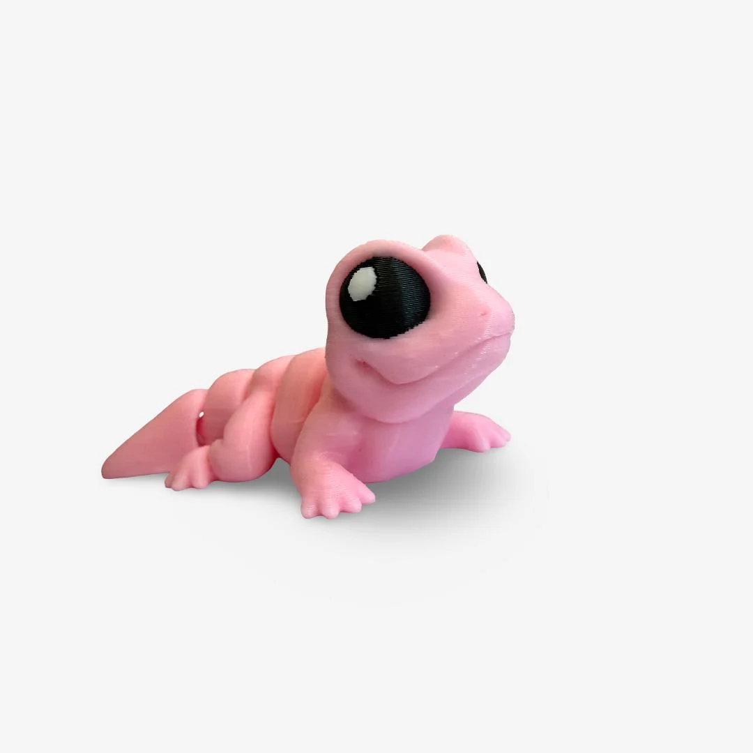 3D drukāta lokana rozā ķirzaciņa